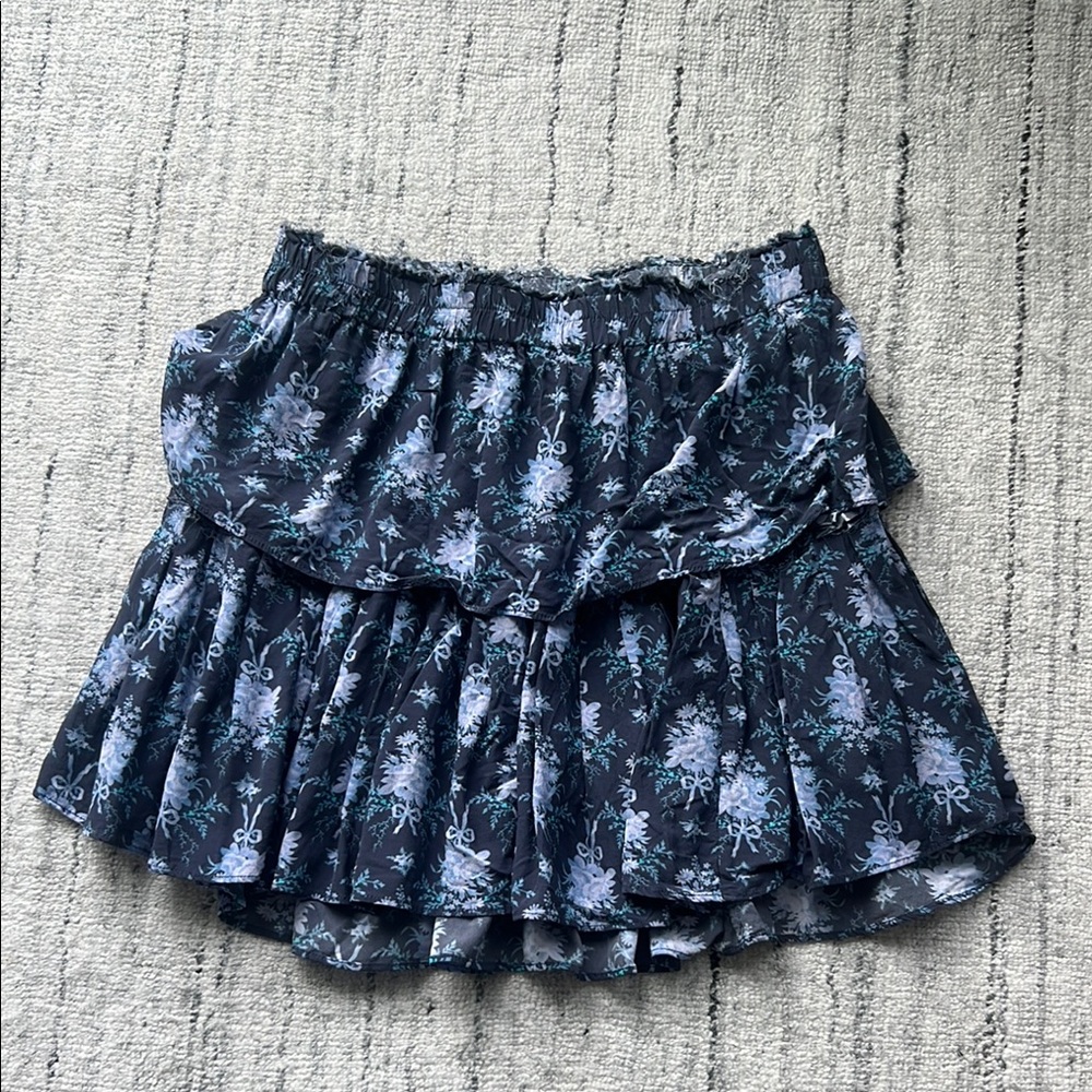 Floral Black Skirt